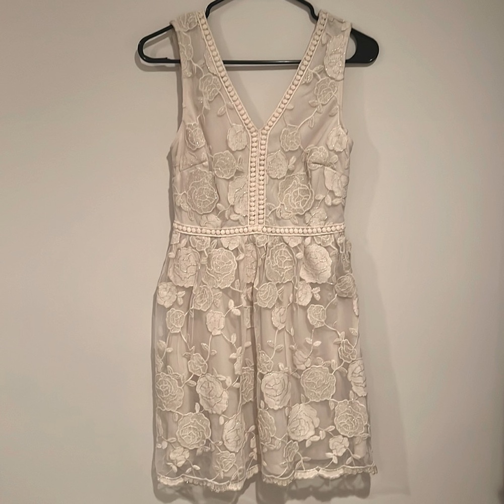 Cream short garden dress